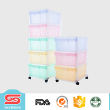 hot selling high quality multi-layer cabinet plastic drawers with wheel